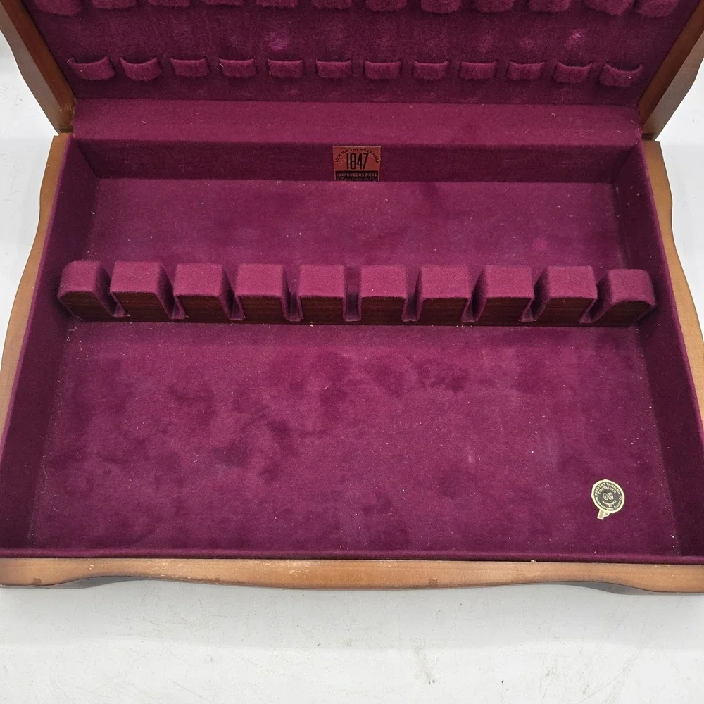 Wood Flatware Storage Chest Silverware International Silver